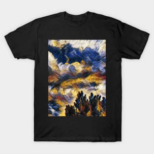 Cloudy Sky With Trees - Painting Style T-Shirt